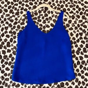 J CREW royal blue silk tank